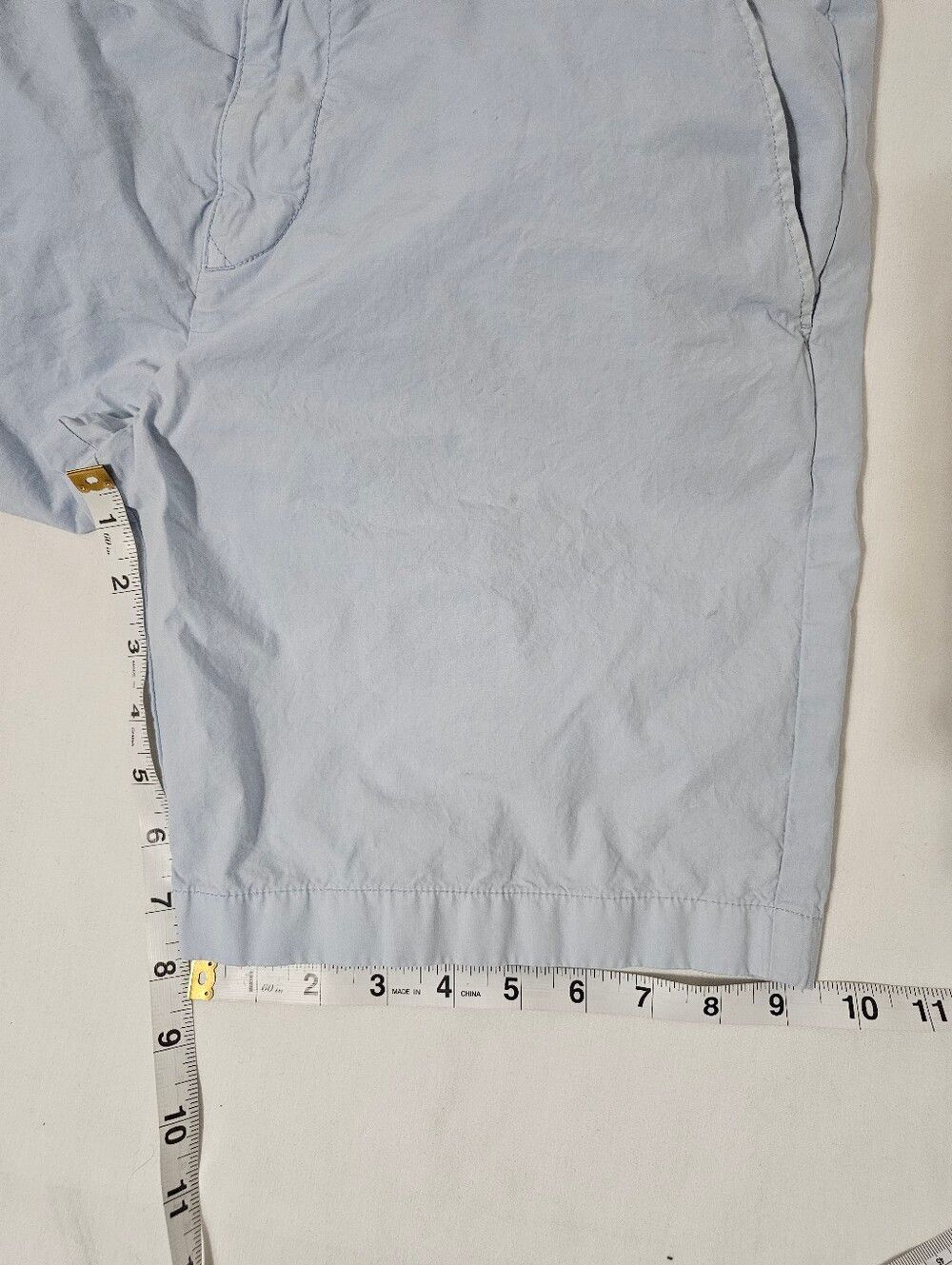 Burberry Brit Light Blue Cotton Chino Shorts Men's 40 Luxe Designer Casual Prepp - Picture 12 of 13